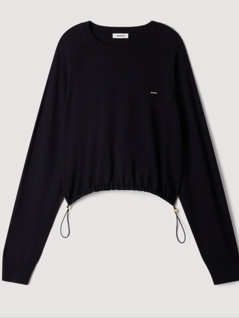 Sandro Black Wool Crewneck Sweater